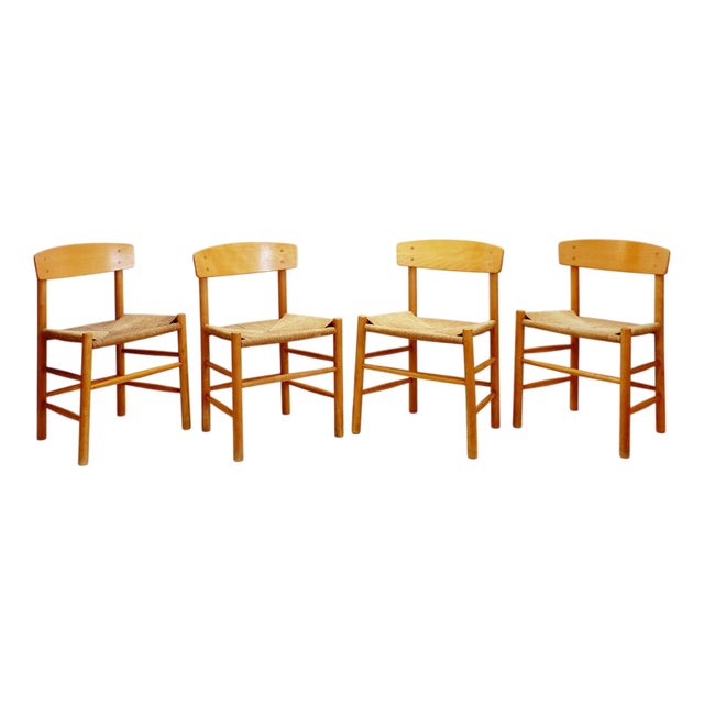 J 39 Shaker Chair by Børge Mogensen for FDB Furniture, 1950s, Set of 4 For Sale