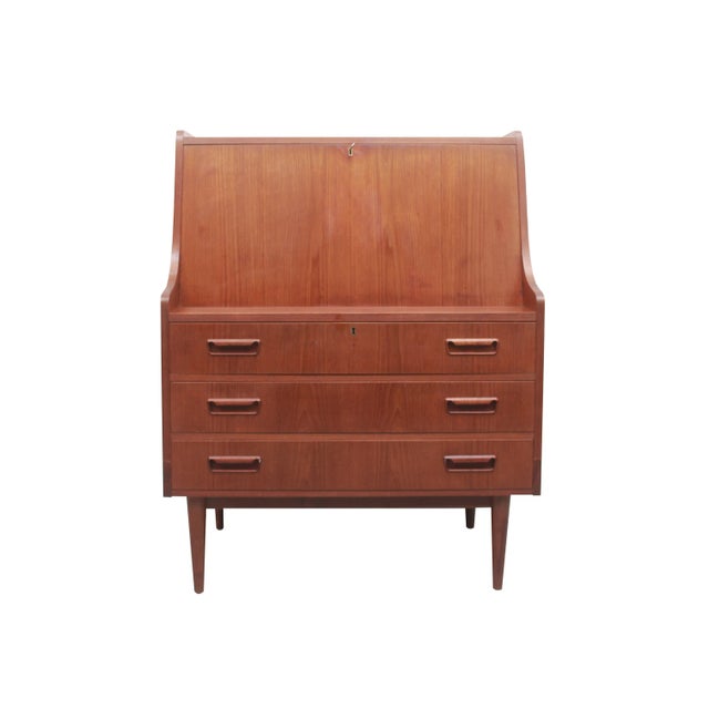 Vintage Secretaire in Teak by Gunnar Nielsen Tibergaard, 1965 For Sale - Image 10 of 12