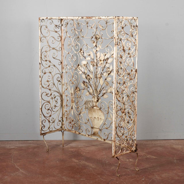 1940s Radiator Cover Grate or Spark Guard in Worked Metal, 20th Century For Sale - Image 5 of 18