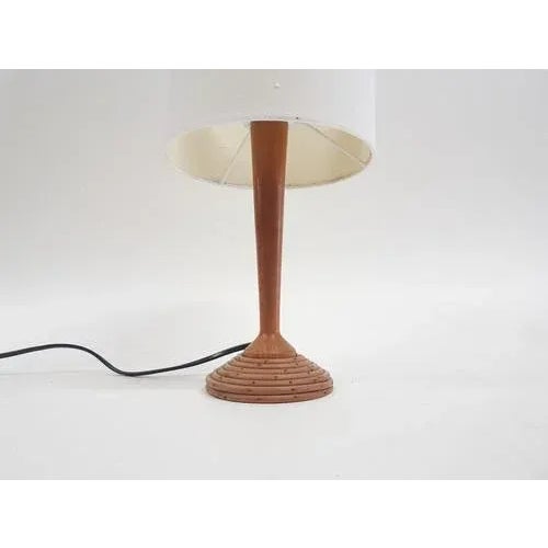 Vintage Small Bamboo Table Light, 1960s For Sale - Image 3 of 5