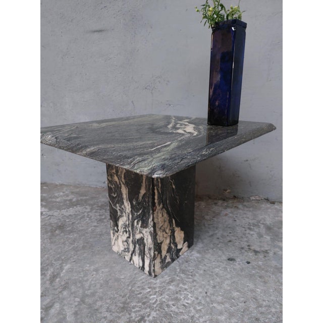 Stone Grey Marble Coffee Table, 1980s For Sale - Image 7 of 18