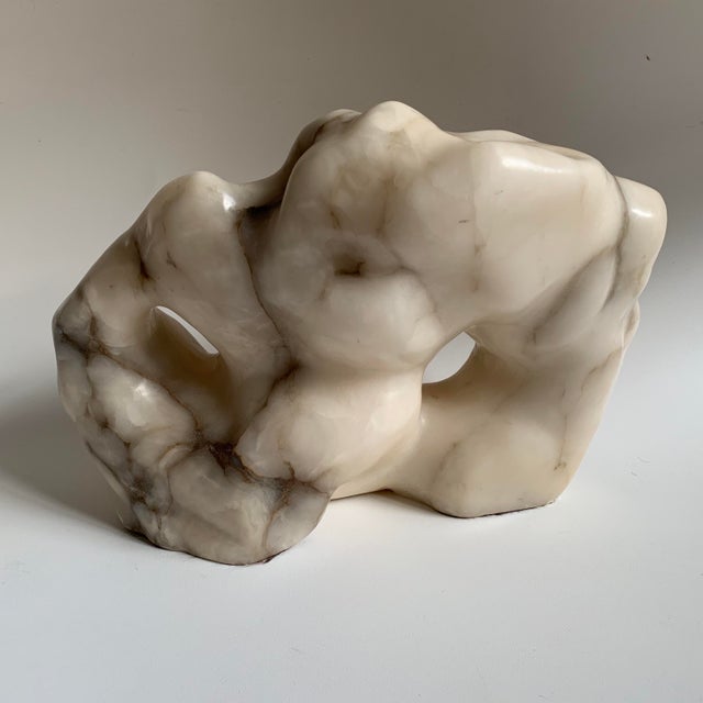 Contemporary 1970s Richard Connelly Abstract Alabaster Torso Sculpture For Sale - Image 3 of 9