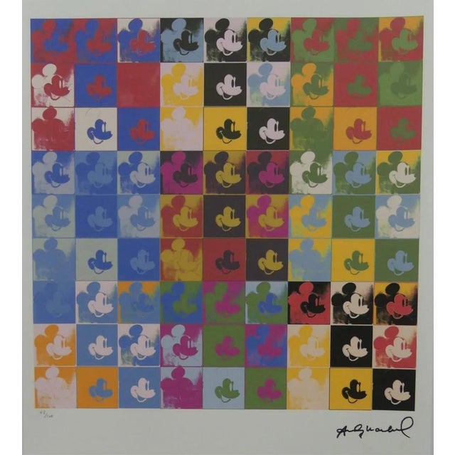 Andy Warhol "MICKEY MOUSE" offset lithograph in colors on Arches paper, Georges Israel Editeur, sheet size 38,5 x 57 cm,...