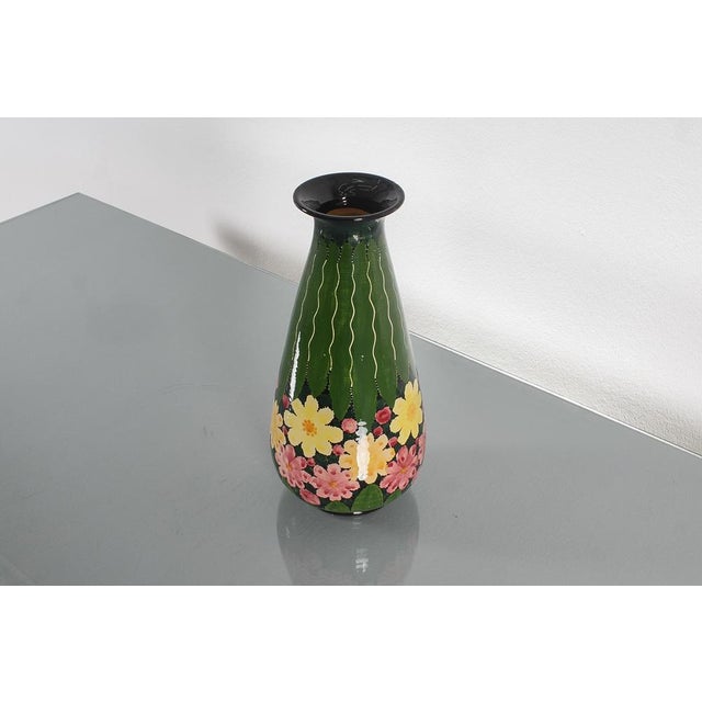 Mid-Century Hand-Glazed Ceramic Vase from Umbertide Rometti, Italy, 1950s For Sale - Image 6 of 13