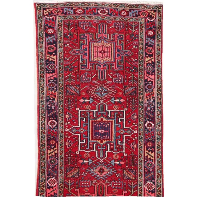 Tribal 1930s Hereez/Karaje Hallway Runner - 3' X 11' For Sale - Image 3 of 7