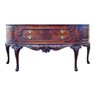 John Smythe Carved Demilune Mahogany Sideboard For Sale