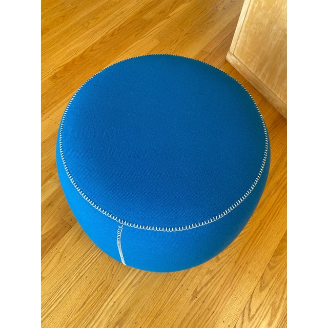Early 21st Century Bernhardt Designs Upholstered Pouf Stool For Sale - Image 5 of 6