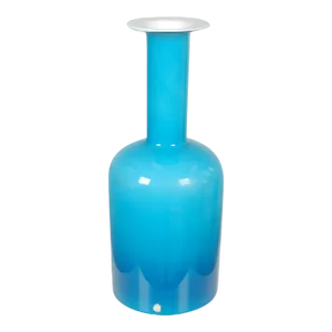Blue Glass Vase from Otto Brauer Holmegaard