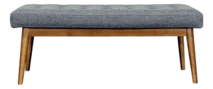West Elm Button Tufted Mid-Century Bench