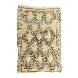 Late 20th Century Vintage Moroccan Beni Ourain Rug, 05'10 X 08'02
