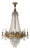 19th Century French Empire Beaded Crystal Chandelier For Sale