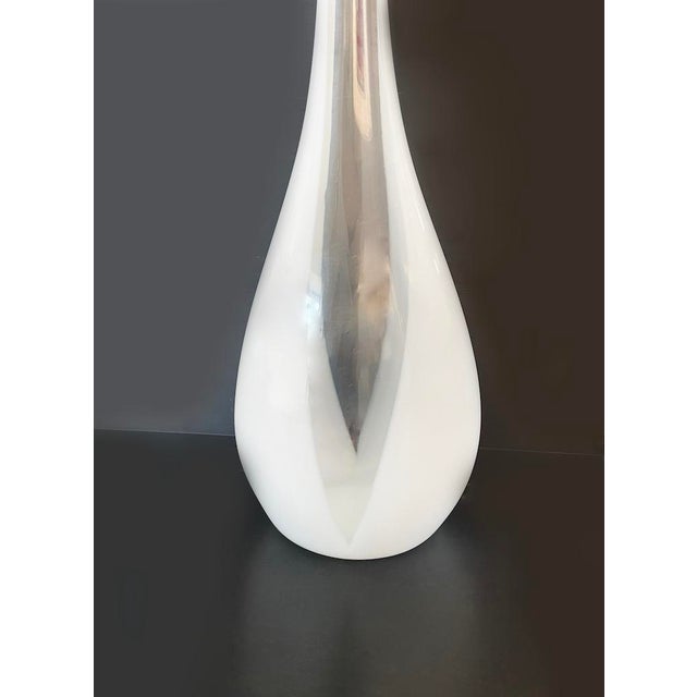 White Murano Glass Vase For Sale - Image 3 of 6