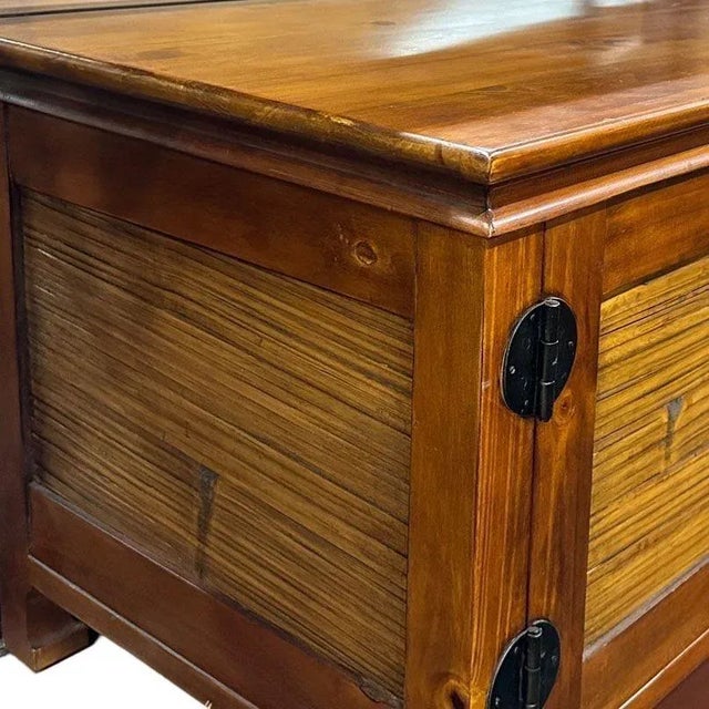 Oriental James Mont Style Koa & Stick Rattan Tv Console For Sale In Los Angeles - Image 6 of 7