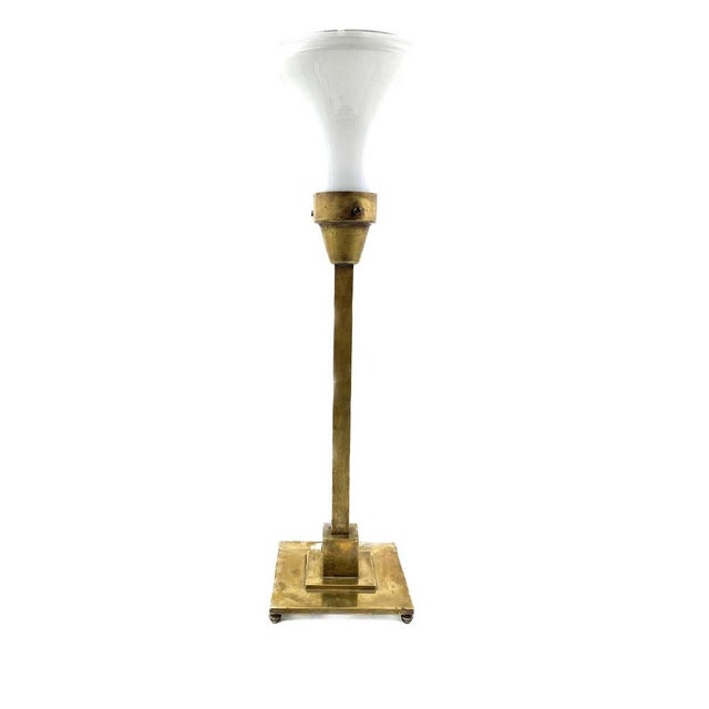 Large Brass Table Lamp by A. Boffelli, Milan, Italy, 1935 For Sale - Image 14 of 18