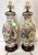 Vintage Ceramic Vase Lamps With Elegant Floral Design on Wood Plinths- A Pair For Sale - Image 9 of 15