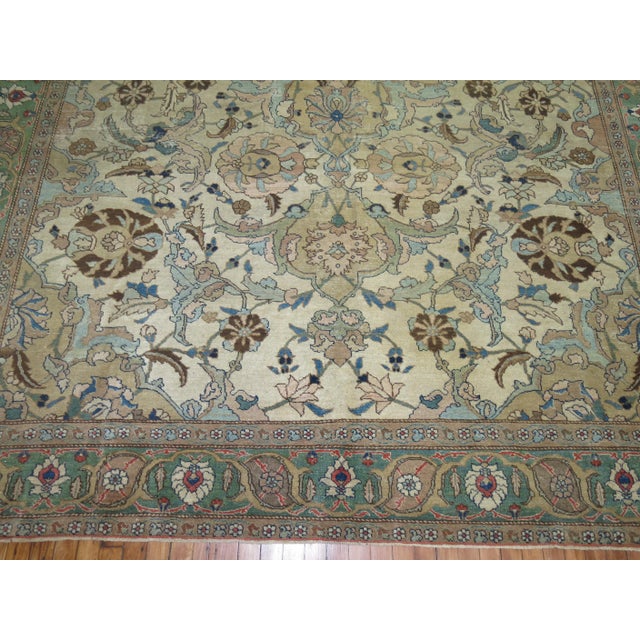 Antique Persian Tabriz Decorative Room Size Rug - 9' x 12'3" For Sale - Image 18 of 18