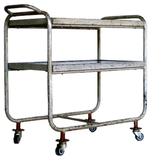 Bauhaus Industrial Bar Cart Serving Trolley, 1940s