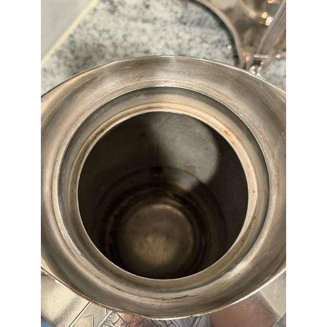 1870s Reed & Barton Egyptian Revival Silverplate Samovar With Lion Finial For Sale - Image 10 of 17