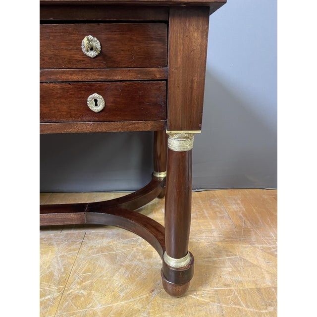 Empire Style Flat Center Desk, 1950s For Sale - Image 4 of 13