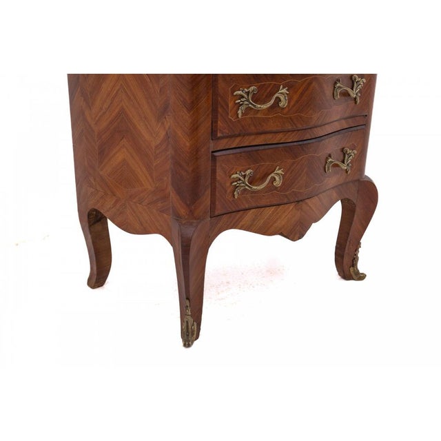 Metal Walnut Chiffonier with Marble Top, 1890s For Sale - Image 7 of 9