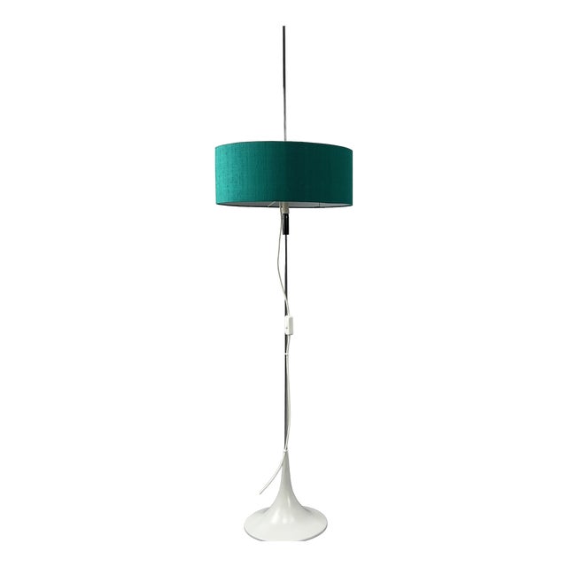 Green Floor Lamp with Tulip Base by Josef Kuntner & Hans-Jörg Walter for Ruser & Kuntner, Germany, 1960s For Sale
