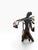 Vintage Mid-Century Metal Brass Seated Violinist Sculpture For Sale - Image 4 of 12