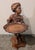 Wood Italian Carved Wood Girl With Tray on Plinth 1960's For Sale - Image 7 of 7