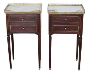 Pair of French 20th Century Louis XVI Style Bedside Tables