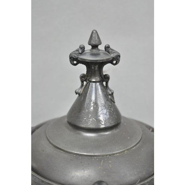 Antique Renaissance Reed & Barton Figural Silver Plated Coffee Water Pitcher For Sale In Philadelphia - Image 6 of 18