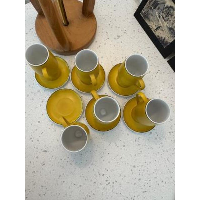 Lagardo Tackett 1960s LaGardo Tackett for Schmid Kelco Porcelain Espresso Cups & Saucers - 12 pcs For Sale - Image 4 of 12