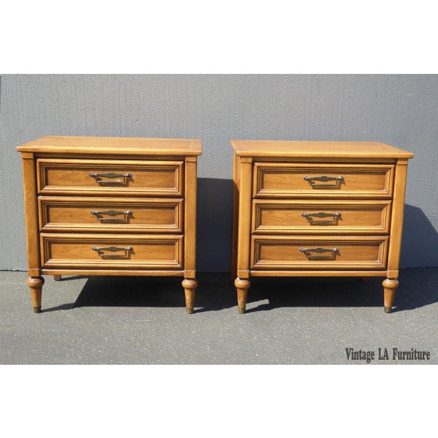 White Fine Furniture Co. MidCentury Modern Nightstands A Pair Chairish