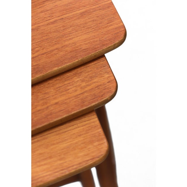 Nesting Table in Teak by Johannes Andersen for CFC Silkeborg, Denmark, 1960s, Set of 3 For Sale - Image 9 of 16