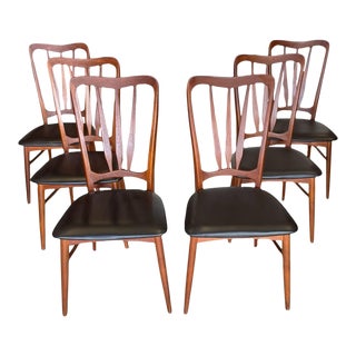 Mid Century Niels Koefoed Ingrid Danish Modern Dining Chairs- Set of 6 For Sale