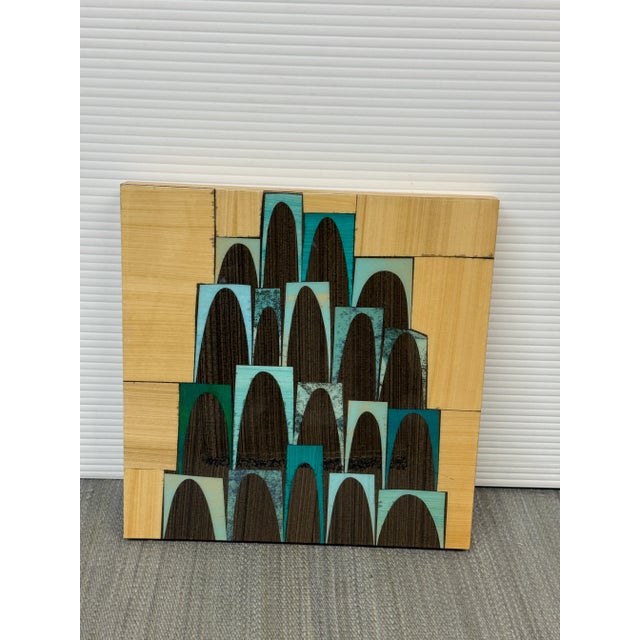 Mid-Century Modern Circa 2005 Rex Ray Mixed Media + Resin Collage For Sale - Image 3 of 12