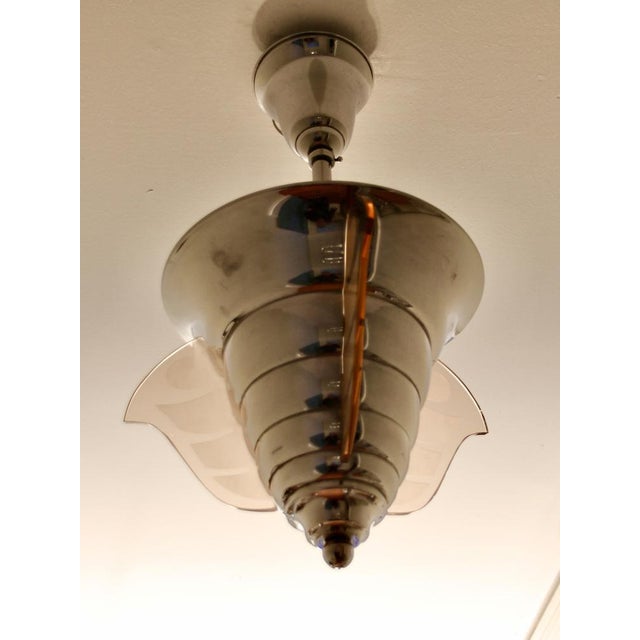 1930s Art Deco Pendant Lamp by Henri Petitot for Maison Petitot, 1930s For Sale - Image 5 of 12