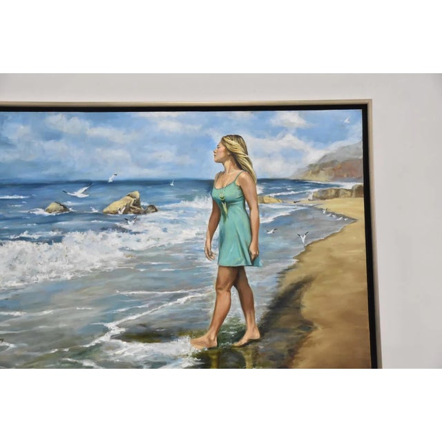 Harry McCormick , Serene Oil on Canvas figurative Beach Scene Coastal Seascape HARRY McCORMICK ( AMERICAN, b. 1942) BEACH...