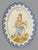 Italian Estate Antique Italian Fiancé Hand Painted Oval Tray For Sale - Image 3 of 4