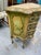 Antique 1920's Marble Topped Chest of Drawers / NIghtsand, French Revival, Hand Painted, Hand Carved Wood For Sale - Image 4 of 9