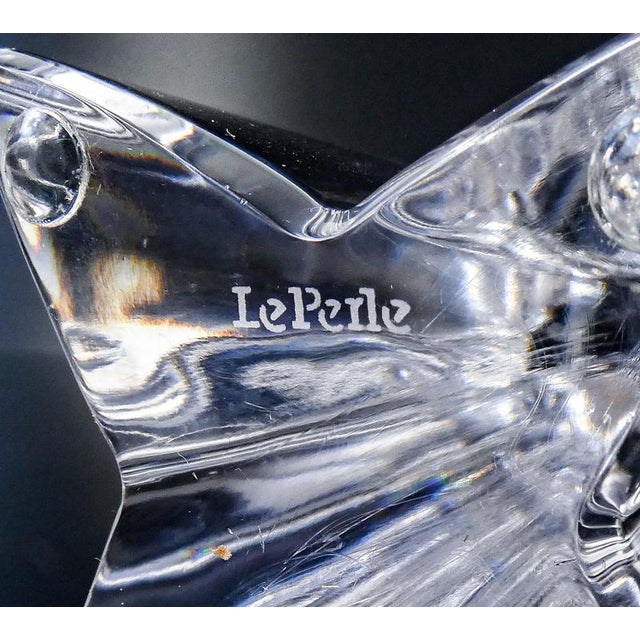 Glass Crystal Table Candlesticks by Le Perle for C&F, Set of 2 For Sale - Image 7 of 14