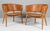 Nanna Ditzel for Snedkergaarden, two seat sofa model ND82, oak, originally upholstered with red Hallingdal from Kvadrat,...