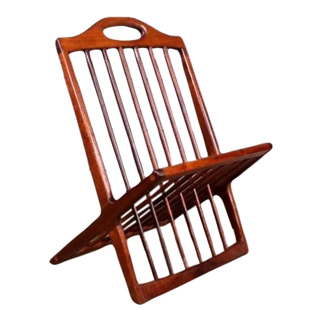 Mid Century Arthur Umanoff for Washington Woodcraft Record Magazine Holder Rack For Sale