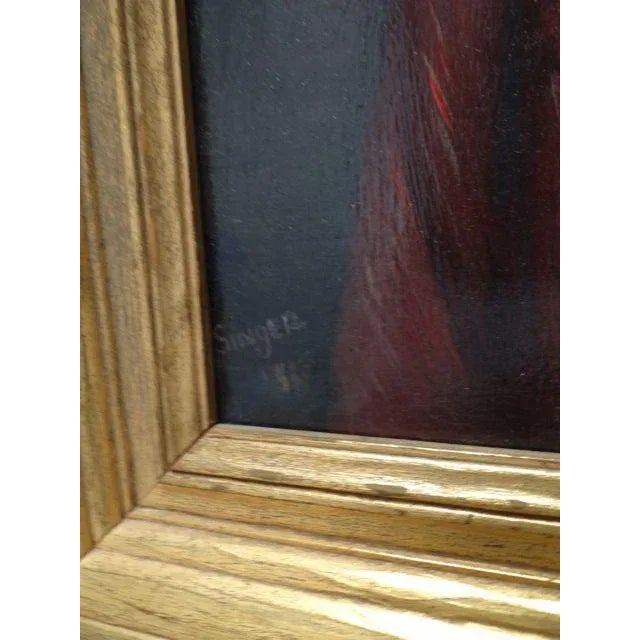 1940s Vintage Burr Singer Portrait of a Man Painting For Sale - Image 4 of 6