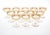 Traditional Val Saint Lambert Set of 12 Gilt Gold-Decorated Champagne Coupe Glass Service For Sale - Image 3 of 13