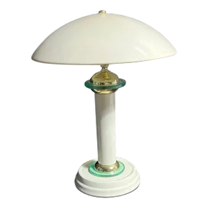 1980s Modern Retro White Mushroom Ufo Style Touch 3 Way Accent Lamp