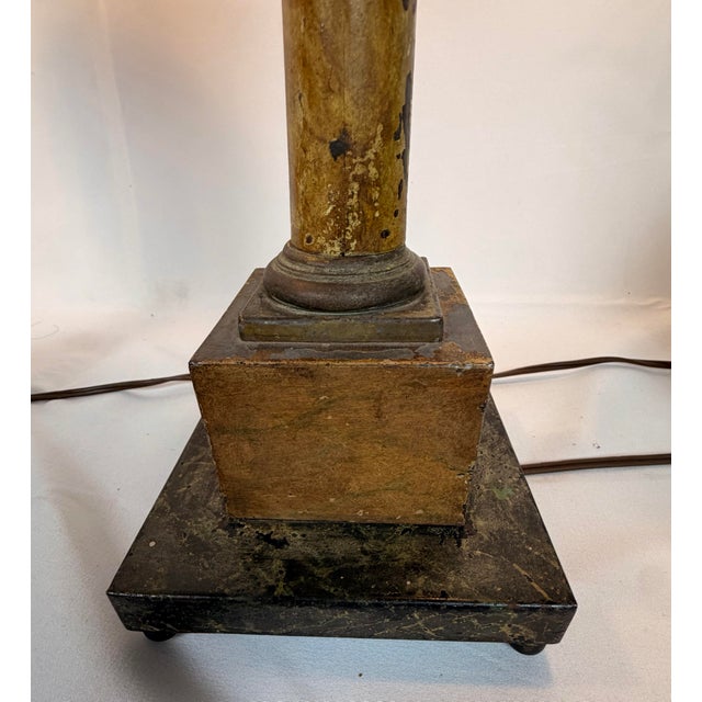 Mid 20th Century Hollywood Regency Tole Palm Tree Candelabra Table Lamps For Sale - Image 9 of 11