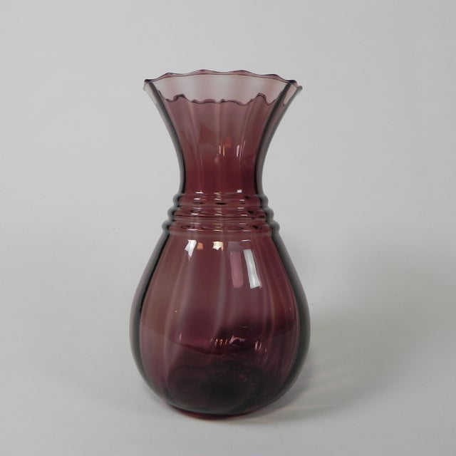 Vintage Art Deco Purple Vase, 1930s For Sale - Image 6 of 11