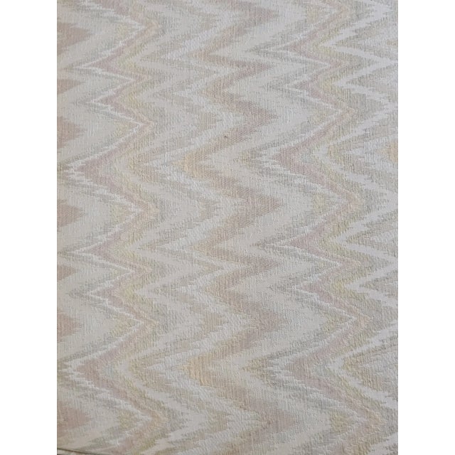 Southwood & Co. Late 20th Century Southwood Mahogany Queen Anne Style Wing Chair Flame Stitch Fabric Made Usa For Sale - Image 4 of 10