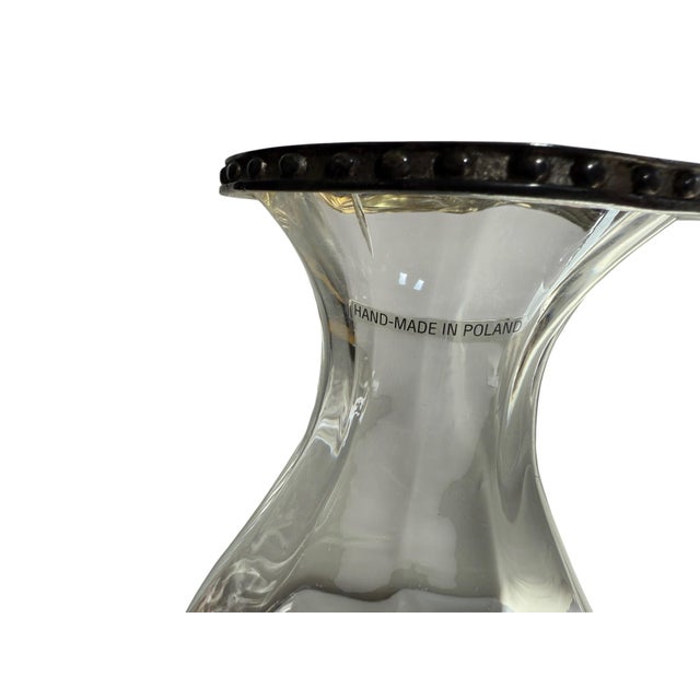 John-Richard Glass and Brass Vase For Sale - Image 9 of 10