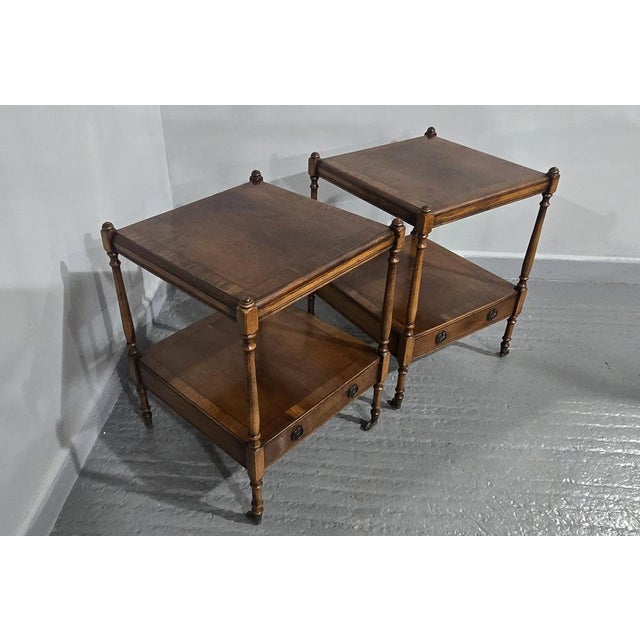 Black Regency Lamp Tables, 1920, Set of 2 For Sale - Image 8 of 11