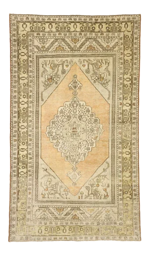 Mid 20th Century Vintage Turkish Oushak Rug 06'01 X 10'07